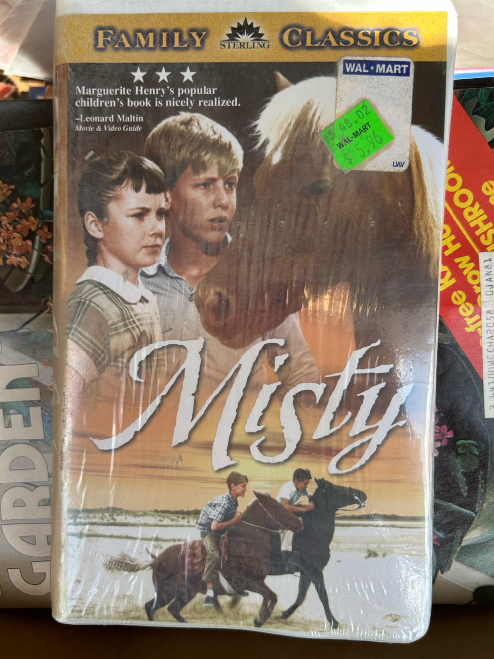 factory-sealed VHS copy of the 1961 film Misty